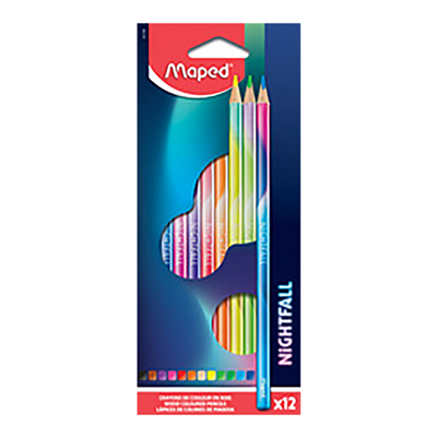 Maped Crayon de couleur triangulaire NIGHTFALL étui de 12