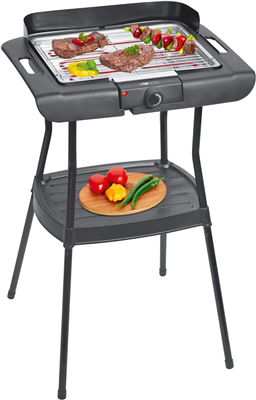 CLATRONIC Barbecue électrique sur pieds BQS 3508, noir