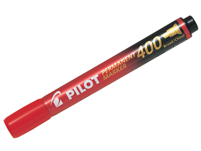 Pilot Marqueur permanent 400, pointe biseautée, rouge SCA-400-R