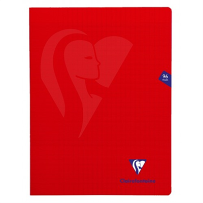 Clairefontaine Cahier Mimesys rouge - 24 x 32 cm - 96 pages séyès 333361C