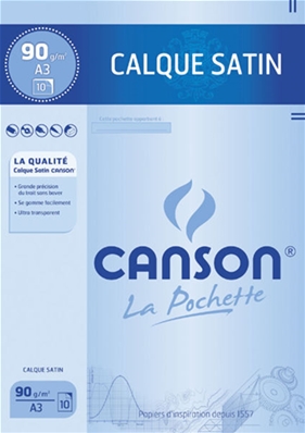 Canson Papier calque, satin, A3, 90/95 g/m2 C200017153