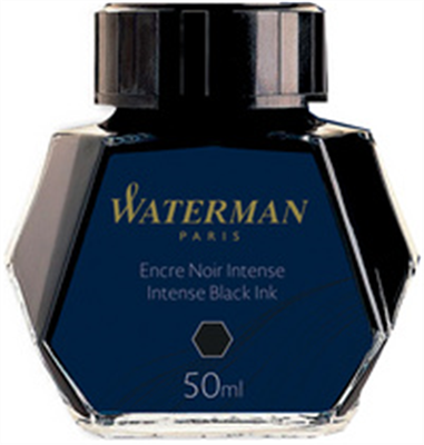 Waterman Flacon d'encre, contenu: 50 ml en verre, noir  S0110710