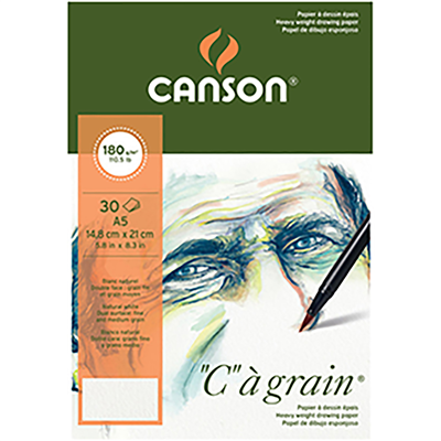 CANSON Bloc papier dessin C à grain A5 180 g/m2