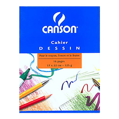 CANSON Cahier à dessin uni 120 g/m2 170 x 220 mm