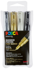 POSCA Marqueur à pigment PC-1MC étui de 4