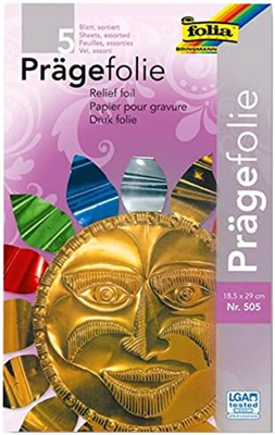 folia Pochette à métal à repousser, 185 x 290 mm, assorti