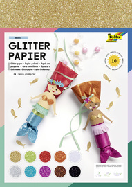 folia Papier pailleté, 170 g/m2, 240 x 340 mm, assorti