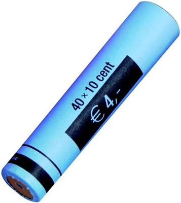 RESKAL Tube à monnaie pour pièce Euro, papier, 40 x 0, 10 EUR