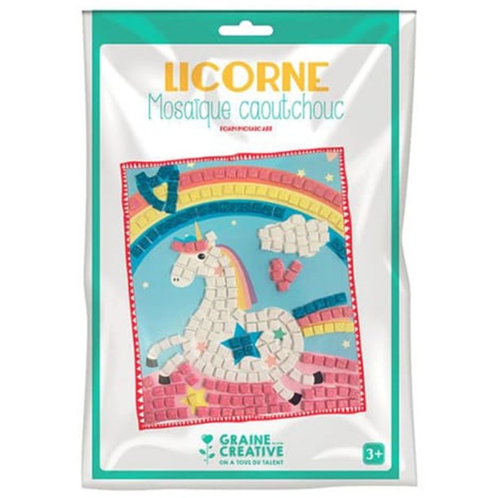 Graine créative Kit mosaique caoutchouc souple Licorne