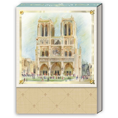 Punch Studio Pocket carnet de notes aimanté - Scenes of Paris (Notre Dame)