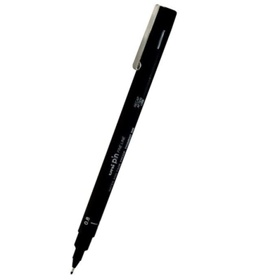 Uni-ball  Stylo UNI PIN pointe calibrée Pointe 0.8 mm Noir