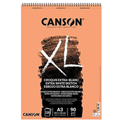 CANSON Bloc  croquis et tudes XL EXTRA BLANC A3