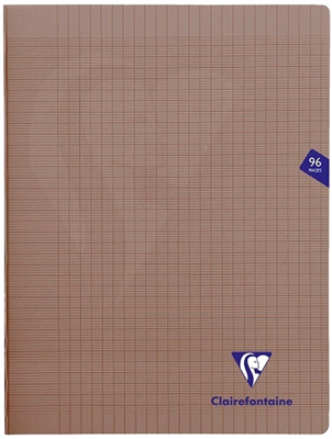 Clairefontaine Cahier piqué Mimesys  gris  Grands carreaux Séyès - 24 x32