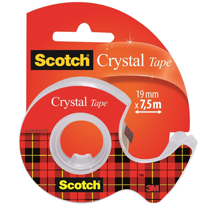 3M Scotch Ruban adhésif Crystal Clear 600, avec dévidoir 6-1975D