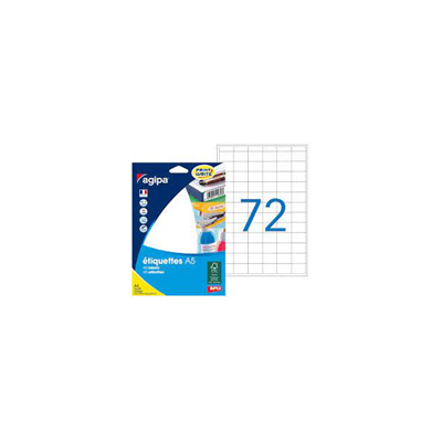 agipa Etiquette universelle 16 x 22 mm blanc