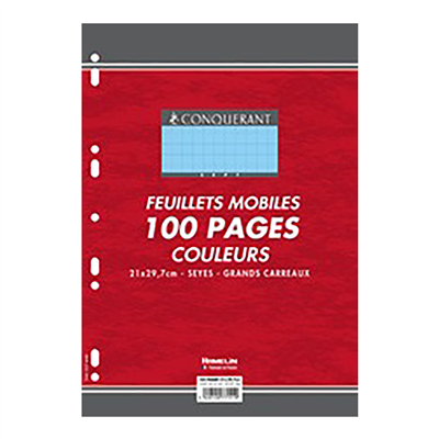 CONQUERANT SEPT Feuillets mobiles en couleur seyèsé bleu