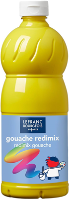 LEFRANC BOURGEOIS Gouache liquide 1.000 ml, jaune primaire
