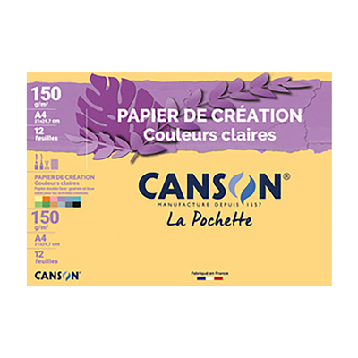 Canson Papier de création dans une pochette, A4, 150 g/m2 C200002760