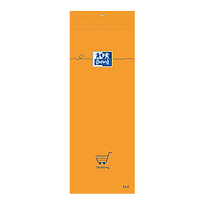 Oxford Bloc-notes 74 x 210 mm quadrillé80 feuilles,orange