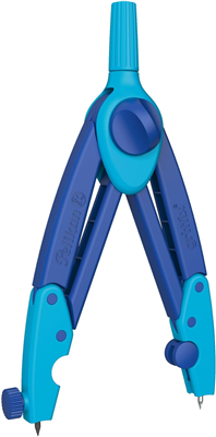 Pelikan Compas scolaire griffix Bleu, boîte pliable