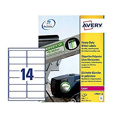 AVERY Etiquette ultra-résistant 99,1 x 38,1 mm blanc