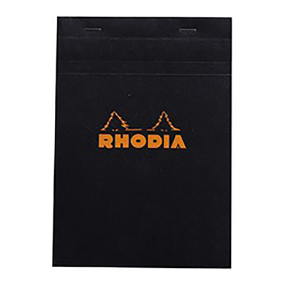 RHODIA Bloc agrafé No. 16 format A5 quadrillé 5x5 noir