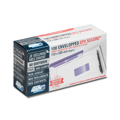 GPV Enveloppes SECURE 112 x 225 mm avec fenêtre