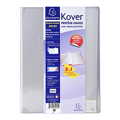 EXACOMPTA protège-cahier Kover PVC 240 x 320 mm incolore