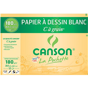 Canson Papier  dessin blanc "C"  grain format A4, 180g/m2 C200027107