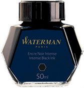 Waterman Flacon d'encre, contenu: 50 ml en verre, noir  S0110710