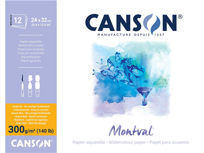 CANSON Bloc papier dessin "Montval", 240 x 320 mm, 300 g/m2