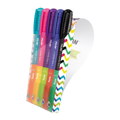 Milan 5 Stylos à double pointe avec 10 couleurs d'encre Sway Combi Duo