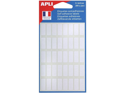 agipa APLI Etiquette multi-usage 8 x 20 mm blanc