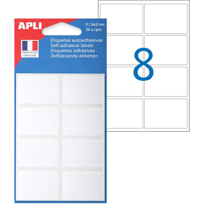 agipa APLI Etiquette multi-usage 24 x 35 mm blanc