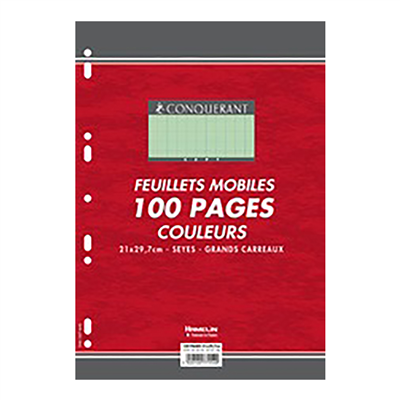 CONQUERANT SEPT Feuillets mobiles en couleur seyèsé vert