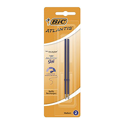 BIC Recharge stylo à bille X-Smooth Refill bleu blister 2