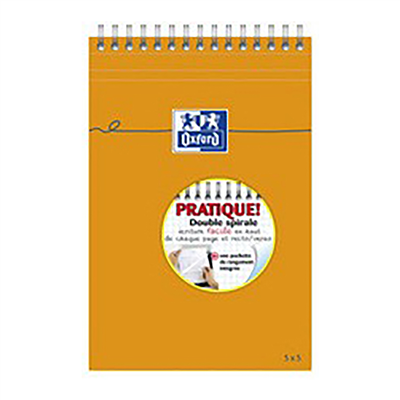 Oxford Bloc-notes, A5, quadrillé, 80 feuilles, reliure 100106296