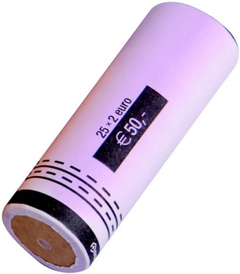 RESKAL Tube à monnaie pour pièce Euro, papier, 25 x 2 EUR