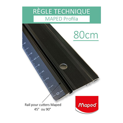 Maped règle Profila en aluminium longueur : 800 mm