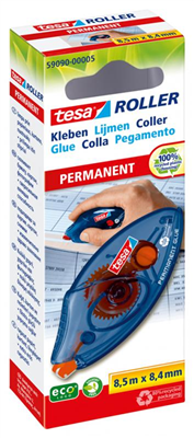 Tesa Roller de colle jetable PERMANENT GLUE, 8,4 mm x 8,5 m 59090-00005-03