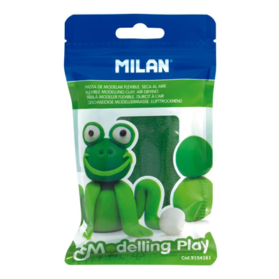 Milan Pâte à modeler durcit à l'air Modelling Play 100g, vert foncé