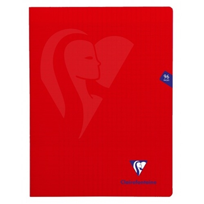 Clairefontaine Cahier Mimesys rouge - 24 x 32 cm - 96 pages séyès 333361C