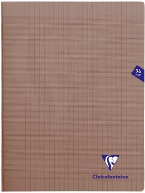 Clairefontaine Cahier piqué Mimesys  gris  Grands carreaux Séyès - 24 x32