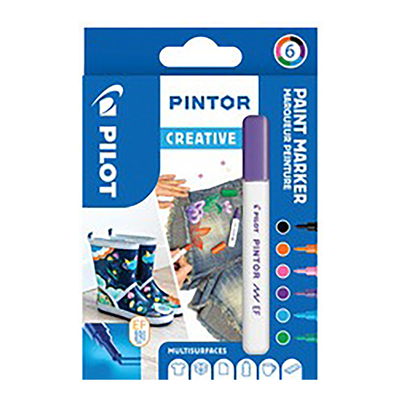 PILOT Marqueur à pigment PINTOR medium set de 6 CREATIVE