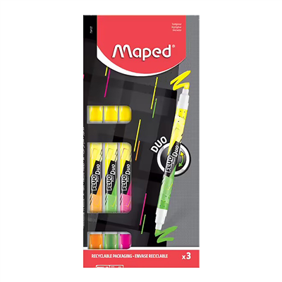 Maped Surligneur FLUO'PEPS PEN DUO blister de 3