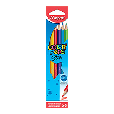 MAPED Crayon de couleur COLOR'PEPS Star étui carton de 6