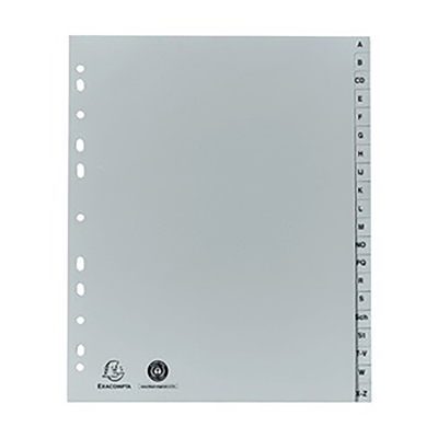 EXACOMPTA Intercalaires en plastique A-Z A4 26 touches