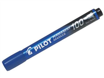 Pilot Marqueur permanent 100, pointe ogive, bleu SCA-100-L